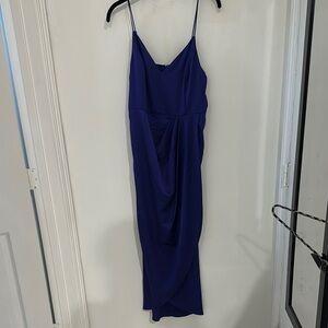 Express Blue Spaghetti Strap Slip Dress